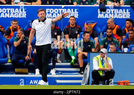 Leicester, UK. Leicester, UK. 20th Aug 2022. 20th August 2022; The King Power Stadium, Leicester, Leicestershire, England;  Premier League Football, Leicester City versus Southampton; Southampton Manager Ralph Hasenhuttl Credit: Action Plus Sports Images/Alamy Live News Credit: Action Plus Sports Images/Alamy Live News Credit: Action Plus Sports Images/Alamy Live News Stock Photo