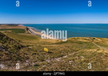 Vue panoramique estivale depuis le Cap Blanc Nez sur la côte d'opâle Stock Photo