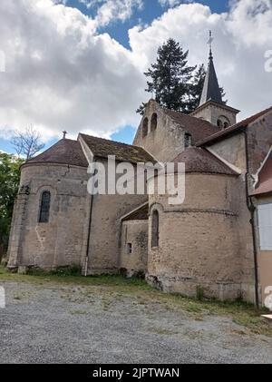 Eglise Saint Pierre de Champillet, XI e siècle, Indre, France Stock Photo