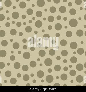 Polka dot seamless golden pattern. Cute background with round shapes. Gold chaotic circles, fashion print. Geometric doodle pattern. Vector illustrati Stock Vector