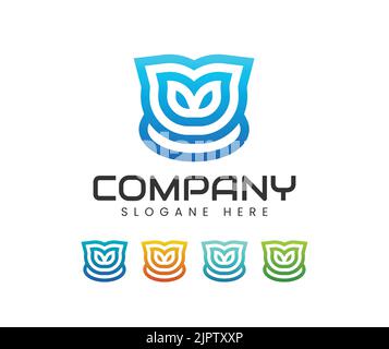 Abstract line art Flower logo design template. Nature symbol of cosmetics. Modern continuous line art. Fashion print. Beauty salon logo. Stock Vector
