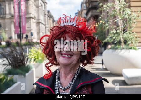 Glasgow, Scotland, UK. 20th August, 2022. An Alice In Wonderland experience involving finding clues, solving challenges and seeing if you can rescue Alice in time. Credit: Skully/Alamy Live News Stock Photo