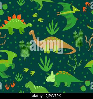 Cute green dinosaur cartoon Stock Vector Image & Art - Alamy