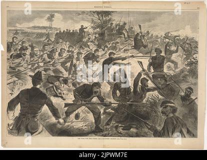 The War for the Union, 1862 -- A bayonet charge () Stock Photo