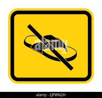 Do not No Open Toed Shoes Stock Vector