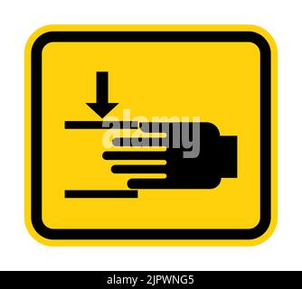 Crush hazard Mind your hands Sign Stock Vector