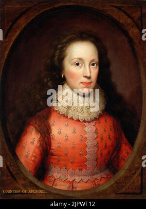 Martha Temple, Lady Penyston (1595-1620).     Cornelius Johnson. 1619. Stock Photo