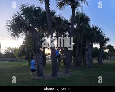Manatee Sanctuary Park in the Evening, Cape Canaveral, Florida Stock