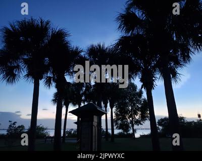 Manatee Sanctuary Park in the Evening, Cape Canaveral, Florida Stock Photo