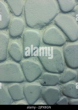 White stone cladding on a wall Stock Photo