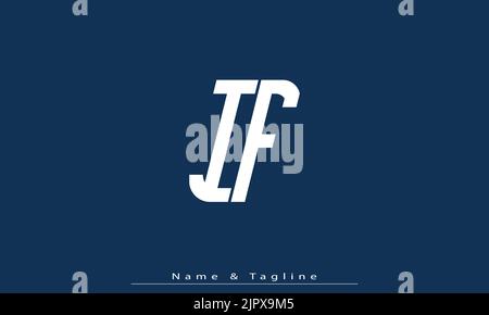 Alphabet letters Initials Monogram logo IF , FI Stock Vector