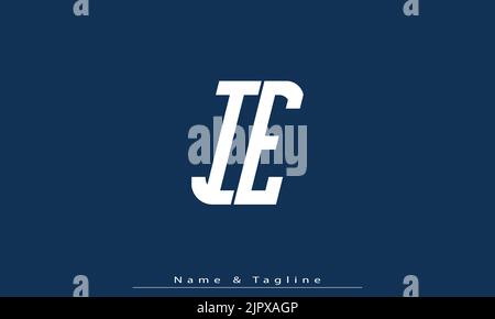 Alphabet letters Initials Monogram logo IE , EI Stock Vector
