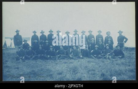 Theodore Roosevelt's Rough Riders, Company B, at military camp, Montauk Point, New York Stock Photo