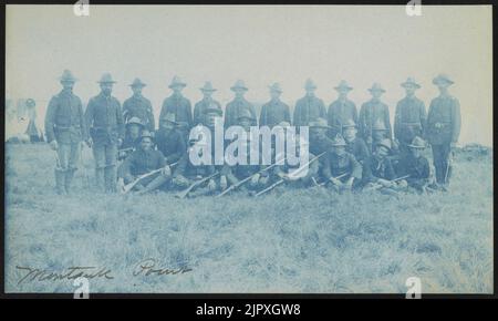 Theodore Roosevelt's Rough Riders, Company L, at military camp, Montauk Point, New York Stock Photo