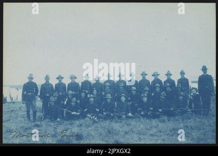 Theodore Roosevelt's Rough Riders, Company M, at military camp, Montauk Point, New York Stock Photo