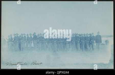 Theodore Roosevelt's Rough Riders, Company K, at military camp, Montauk Point, New York Stock Photo