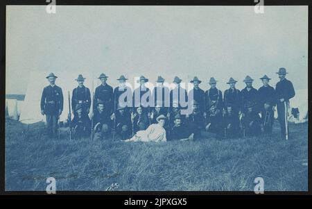 Theodore Roosevelt's Rough Riders, Company G, at military camp, Montauk Point, New York Stock Photo