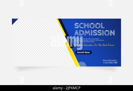 school admission best education for best future template banner Stock Vector