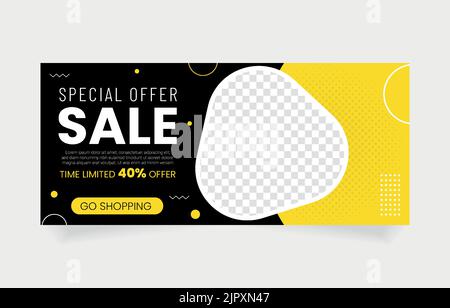 banner sale template vector design Stock Vector