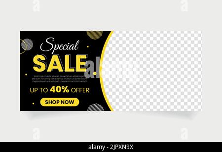 sale promotion banner design Stock Vector