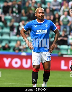 Easter Road Stadium Edinburgh.Scotland.UK.20th Aug-22 Hibs v Rangers Cinch Premiership Match Alfredo Morelos (#20) of Rangers FC Credit: eric mccowat/Alamy Live News Stock Photo