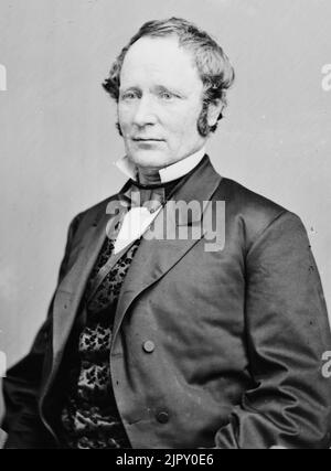 Thomas Andrews Hendricks, photo portrait seated, 1860-65 Stock Photo