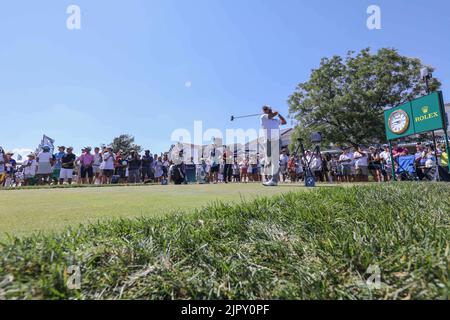 Wilmington, DE, USA. 20th Aug, 2022. Golfer HIDEKI MATSUYAMA in action during the BMW Championship Saturday, Aug 20, 2022, at Wilmington Country Club in Wilmington, Delaware. (Credit Image: © Saquan Stimpson/ZUMA Press Wire) Stock Photo