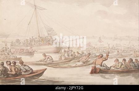 Thomas Rowlandson - The Annual Sculling Race for Doggett's Coat and Badge Stock Photo