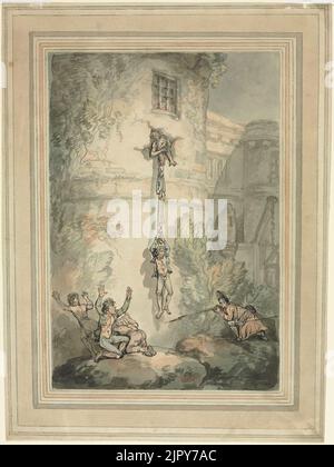 Thomas Rowlandson (British, 1756-1827) - Escape of French Prisoners Stock Photo