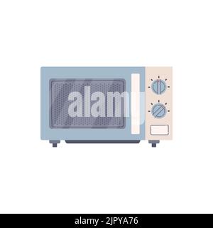 Microwave oven flat design style isolated vector Stock Vector