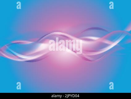Pink and blue liquid abstract elegant waves modern background. Vector design Stock Vector