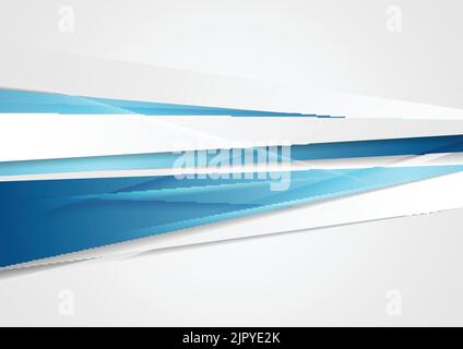 Blue grey abstract stripes and lines corporate background. Vector design Stock Vector