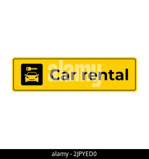 Yellow car rental sign vector Stock Vector Image & Art - Alamy