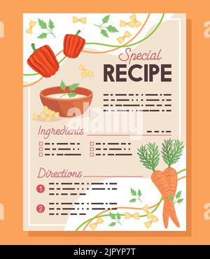 special recipe card Stock Vector
