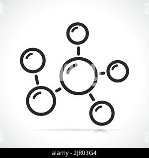 molecule or biology thin line icon isolated Stock Vector