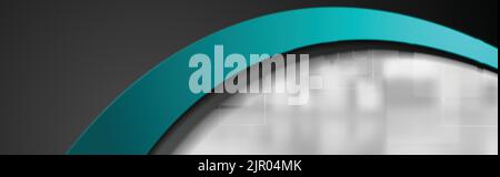 Abstract tech wavy corporate banner. Vector header background Stock Vector