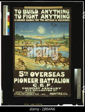 To build anything, to fight anything ... 5th Overseas Pioneer Battalion, C.E.F. Stock Photo