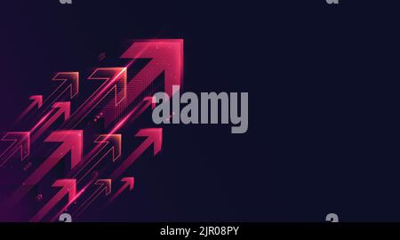 Modern abstract arrows moving at high speed. Colourful dynamic motion. Technology movement pattern for banner or poster design. Vector EPS10. Stock Vector