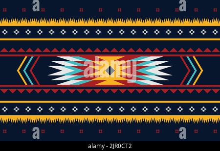 Colorful abstract African tribal ethnic element geometric pattern traditional Design for background, carpet, wallpaper, wrapping, Batik, fabric. Vecto Stock Vector