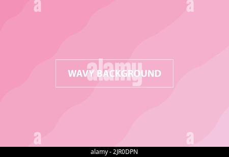 Abstract pattern of the layers and wavy lines. Shades of Pink. Wavy Background. Stock Vector