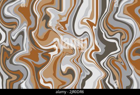 Coffee brown marble abstract background template. Modern and original liquid texture. Good for design covers, presentation, invitation, flyers, poster Stock Vector
