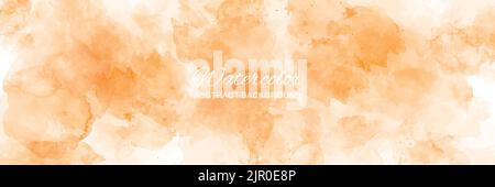 Abstract colorful watercolor horizontal texture rectangle background designed with earth tone watercolor stains. vector illustration Stock Vector
