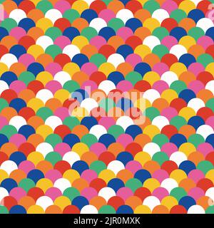 Abstract vector pattern design. Seamless pattern with colorful simple shapes. Geometric shape modern stylish texture. Stock Vector