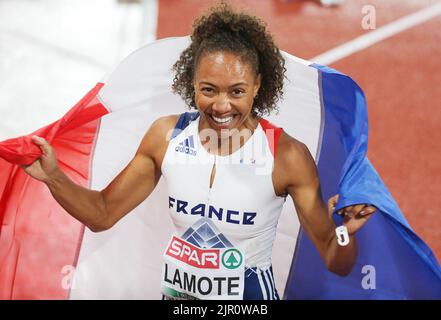 Renelle Lamote of France Silver medal during the Athletics, Women's 800m at the European Championships Munich 2022 on August 20, 2022 in Munich, Germany - Photo Laurent Lairys / DPPI Stock Photo