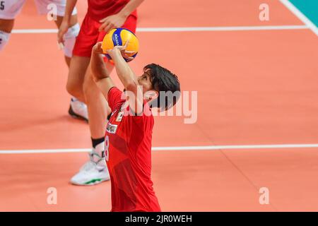 Sekita Masahiro (Japan)  during  DHL Test Match Tournament - Italy vs Japan, Volleyball Intenationals in Cuneo, Italy, August 20 2022 Stock Photo