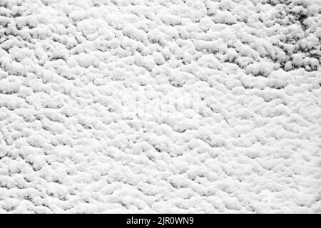 Wooden background covered with snow Stock Photo