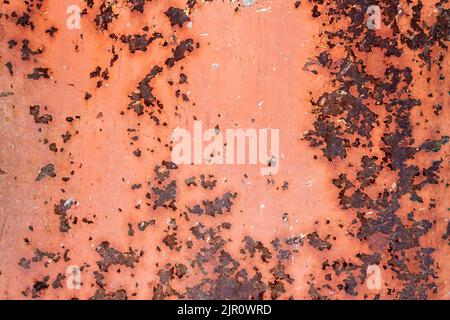 Old rusty metal background with cracked paint Stock Photo