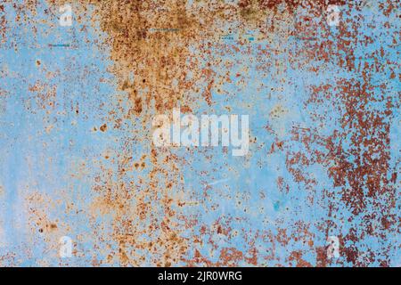 Old rusty metal background with cracked paint Stock Photo