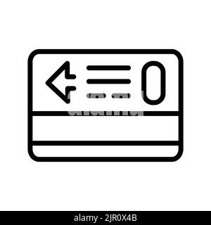 Key card olor line icon. Pictogram for web page Stock Vector