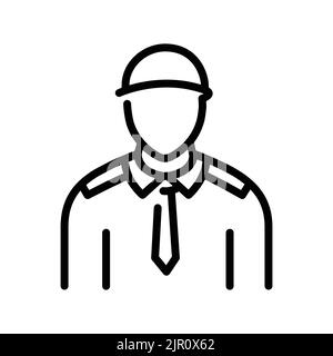Security guard olor line icon. Pictogram for web page Stock Vector